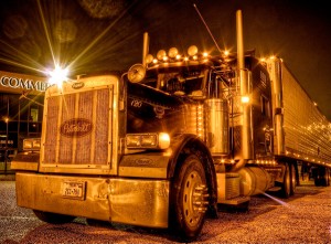 semi truck at night; forgiveness